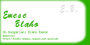 emese blaho business card